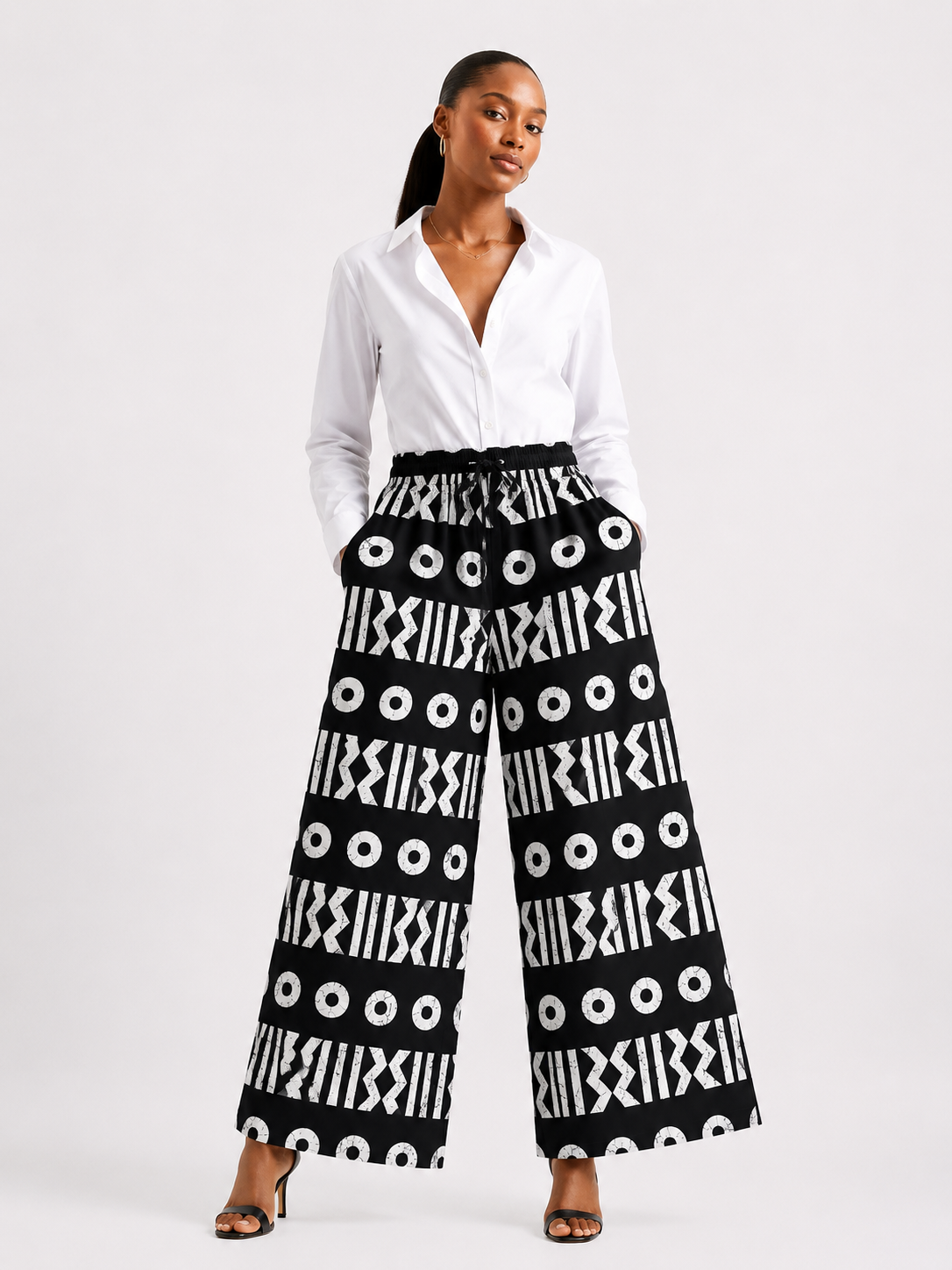 Ankara Wide Leg Palazzo Pants (0526 Collection)| African Print Trousers | Agbeke Style