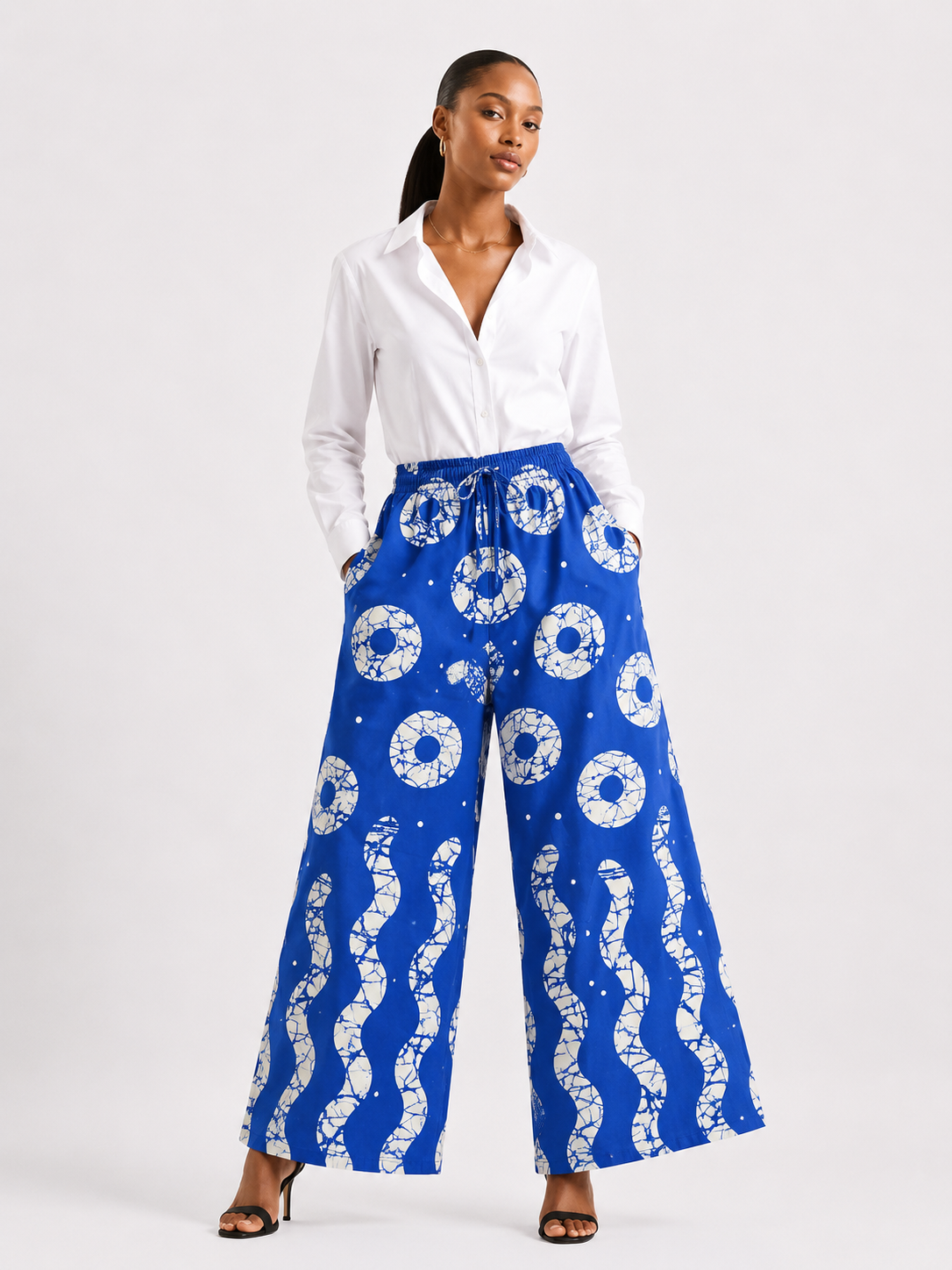 Ankara Wide Leg Palazzo Pants (0526 Collection)| African Print Trousers | Agbeke Style