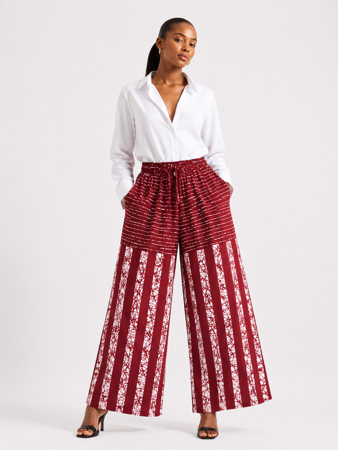 Ankara Wide Leg Palazzo Pants (0526 Collection)| African Print Trousers | Agbeke Style