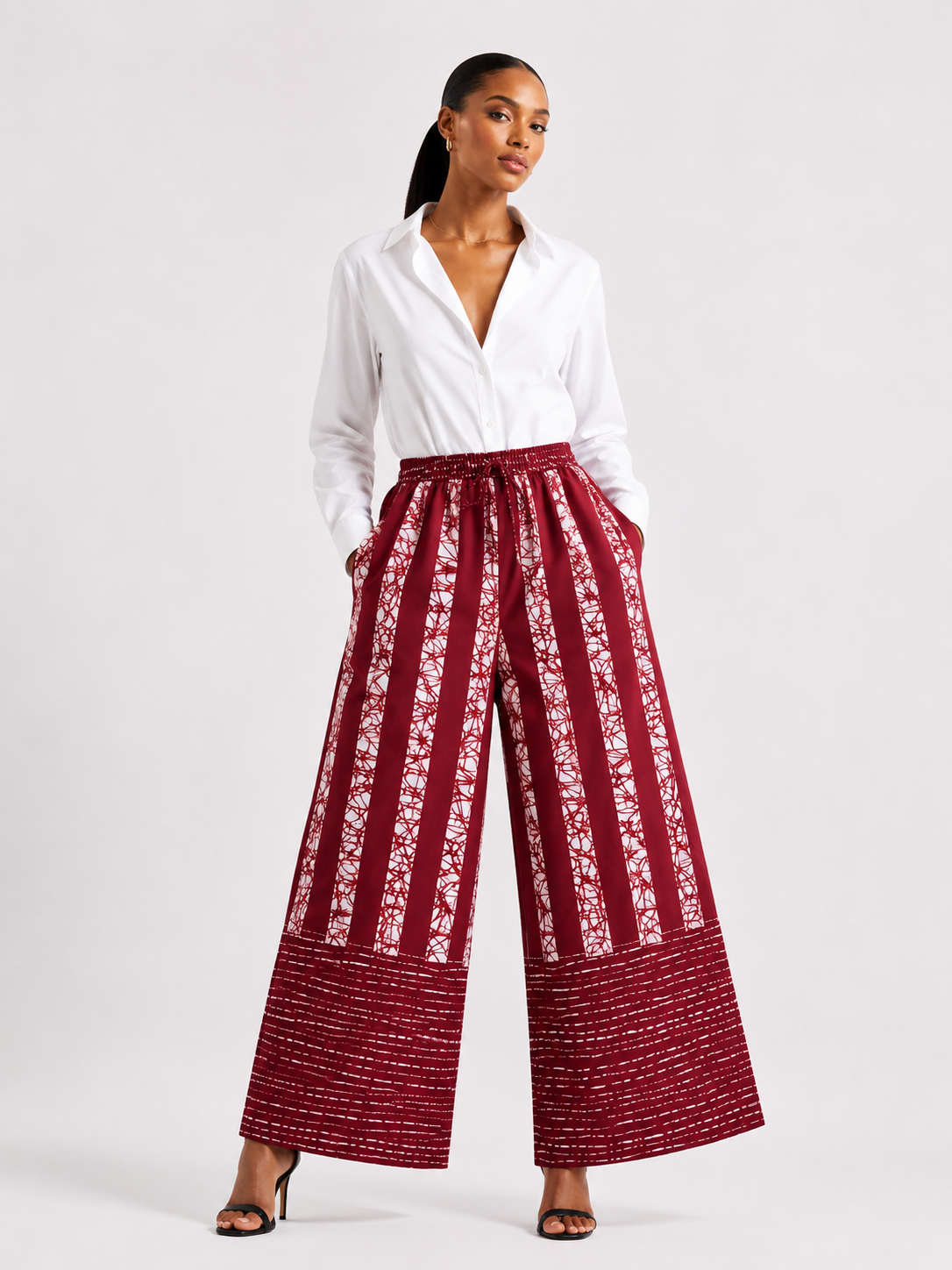 Ankara Wide Leg Palazzo Pants (0526 Collection)| African Print Trousers | Agbeke Style