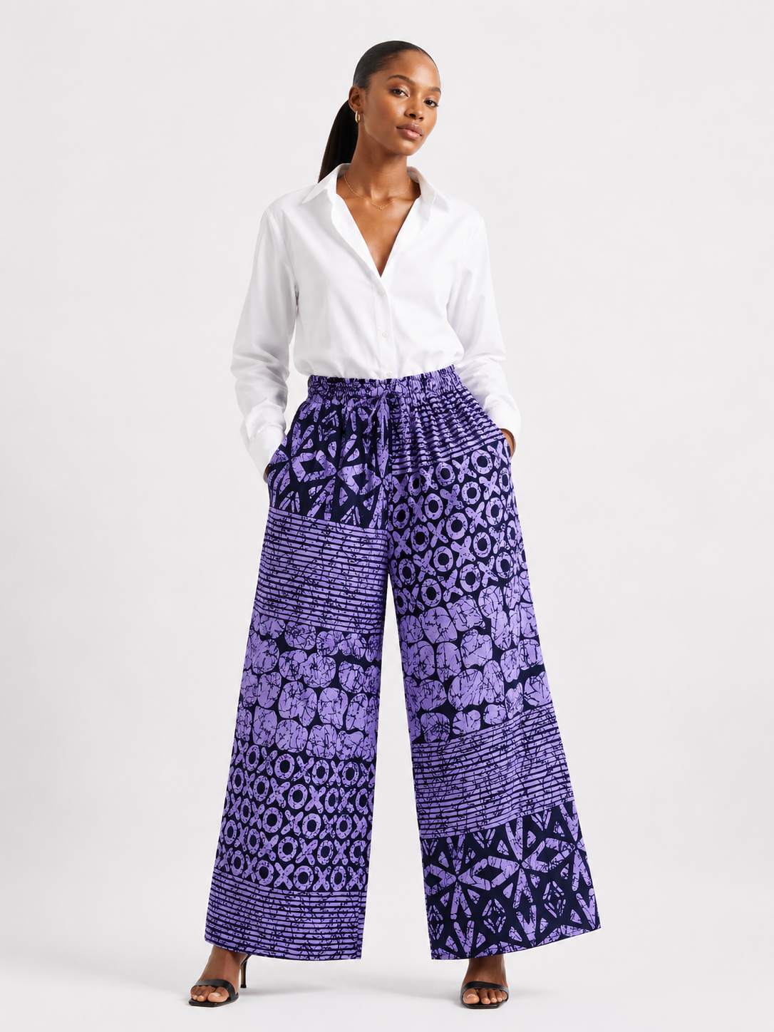 Ankara Wide Leg Palazzo Pants (0526 Collection)| African Print Trousers | Agbeke Style