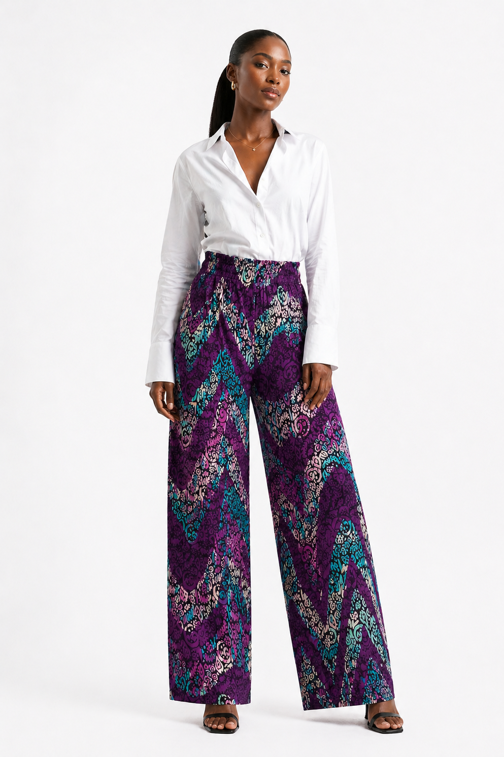 Ankara Wide Leg Pants (0426) | African Print Trousers | Agbeke Style