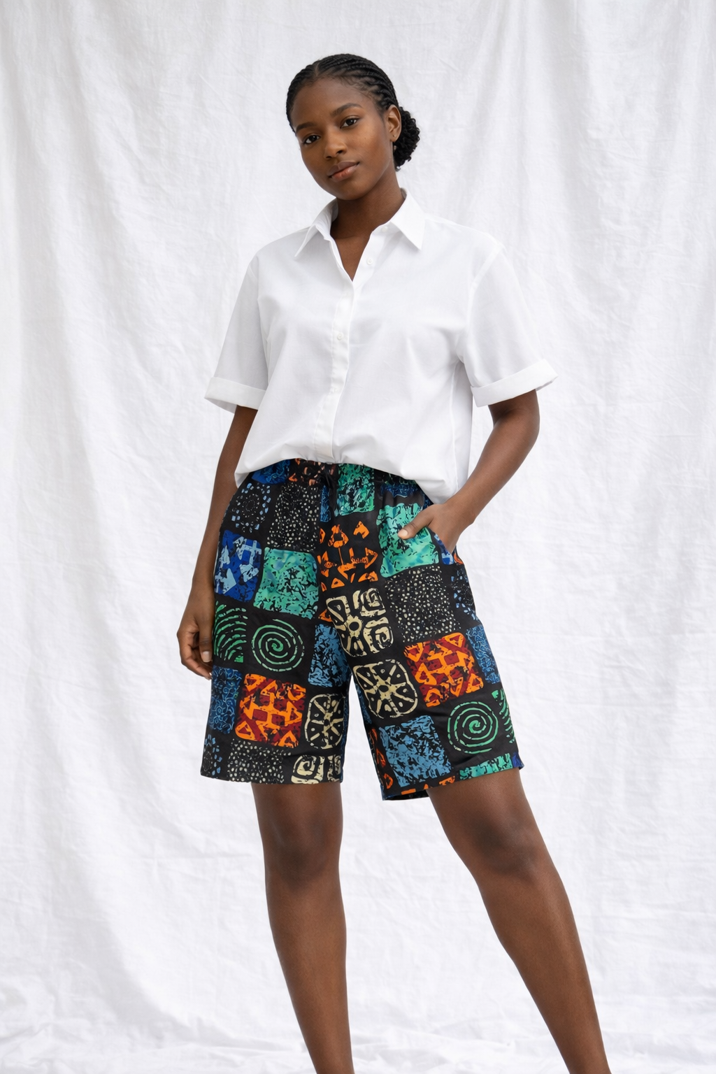 Ankara Bermuda Shorts | African Print Shorts | Agbeke Style