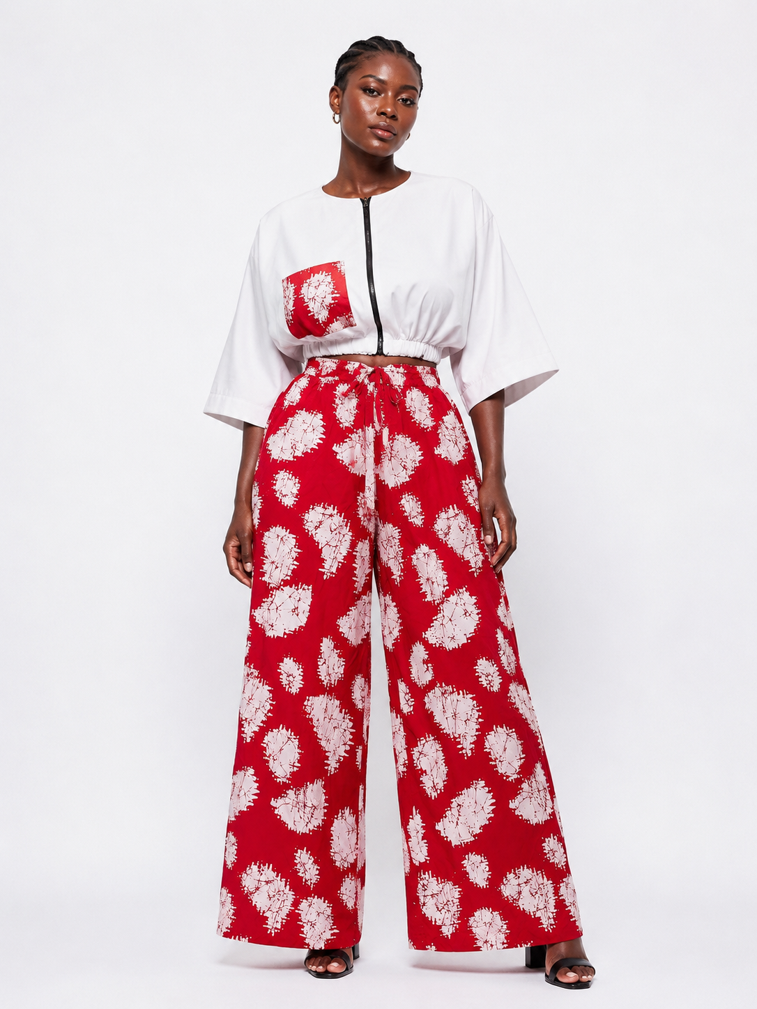 Ankara 2-Piece Zip Top & Wide Leg Palazzo Set | Agbeke Style