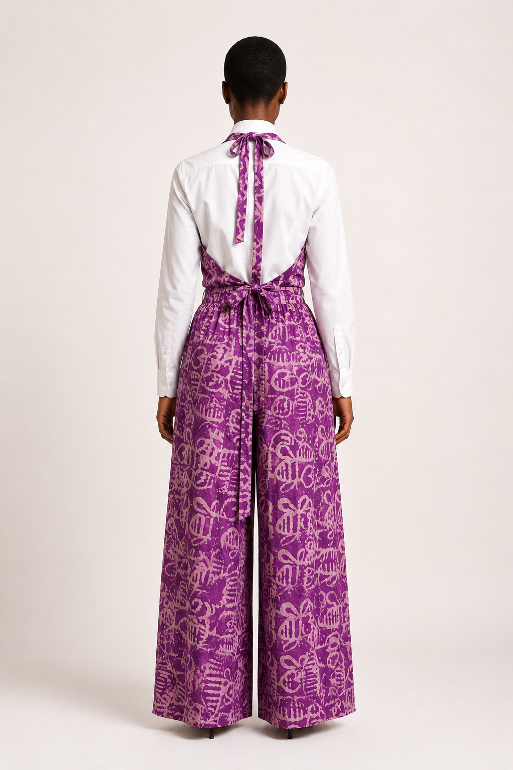 Adire Two-Piece Backless Top & Trousers  | African Print Co-ord| Agbeke Style