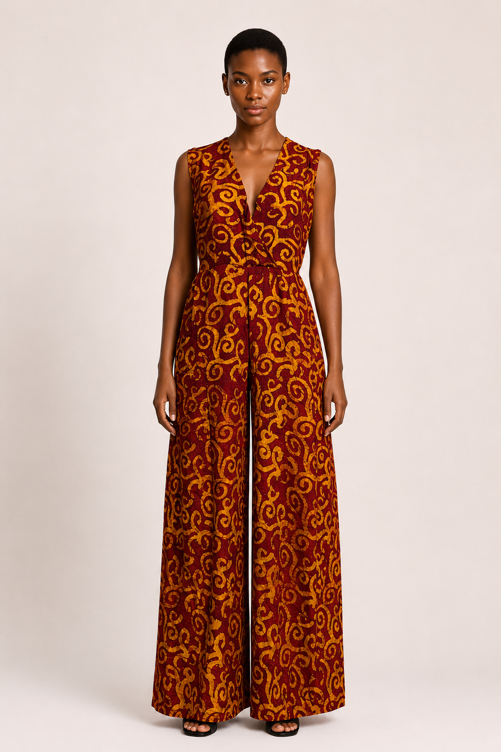 Adire Two-Piece Backless Top & Trousers  | African Print Co-ord| Agbeke Style