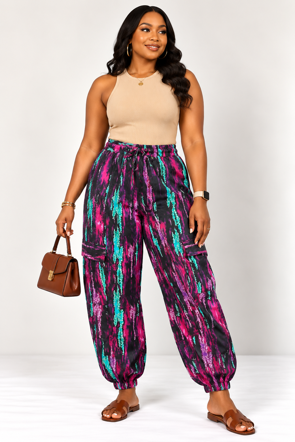 **Tapered Cargo Joggers | Men's African Print Pants | Agbeke Style