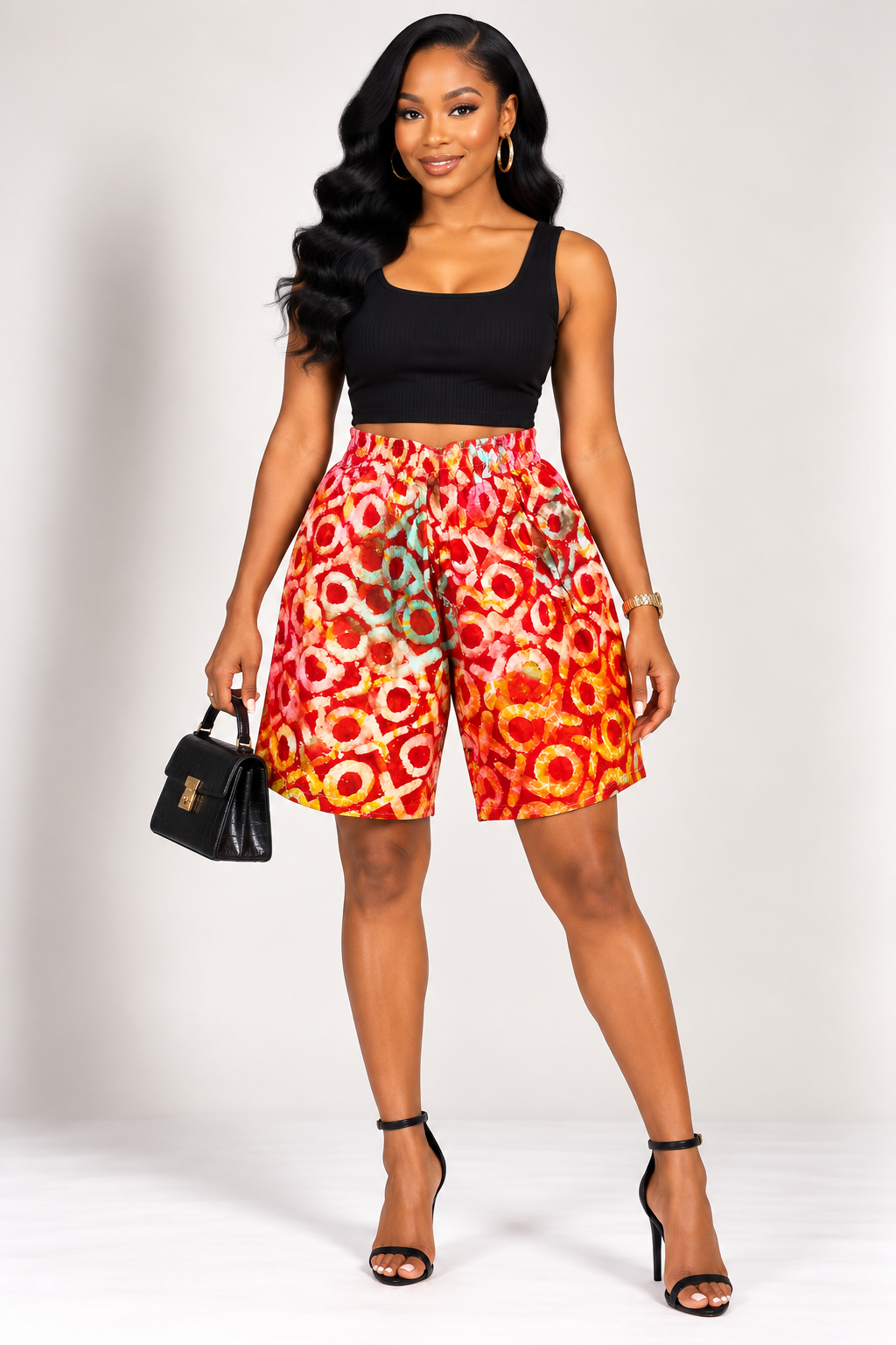 *Adire Bermuda Shorts 2027 | African Print Shorts | Agbeke Style