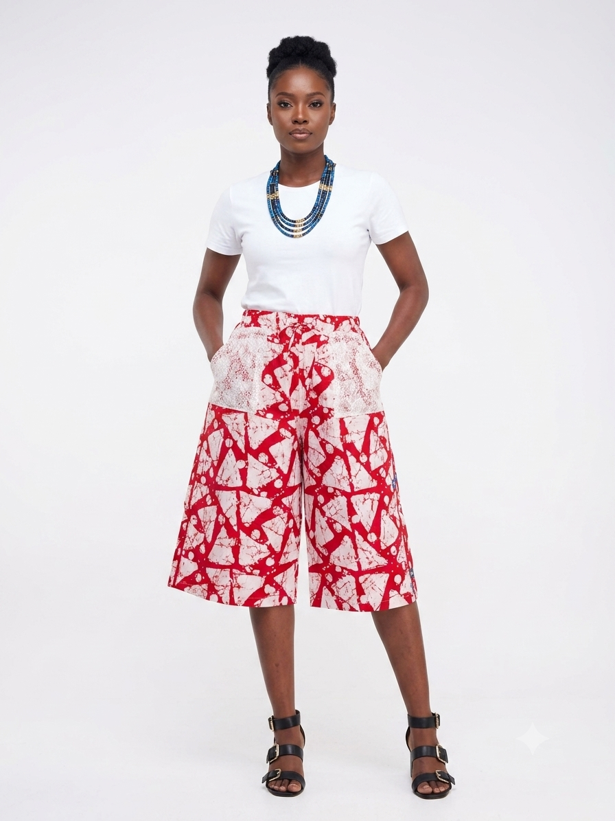 Ankara Culottes | African Print Cropped Wide Leg Pants | Agbeke Style