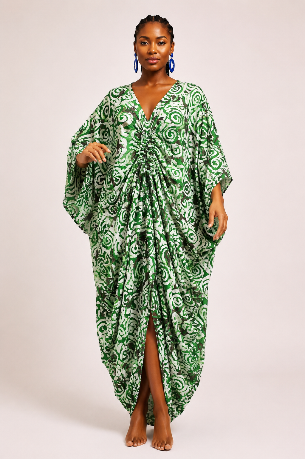 Adire Bubble Midi Dress | African Print | Agbeke Style