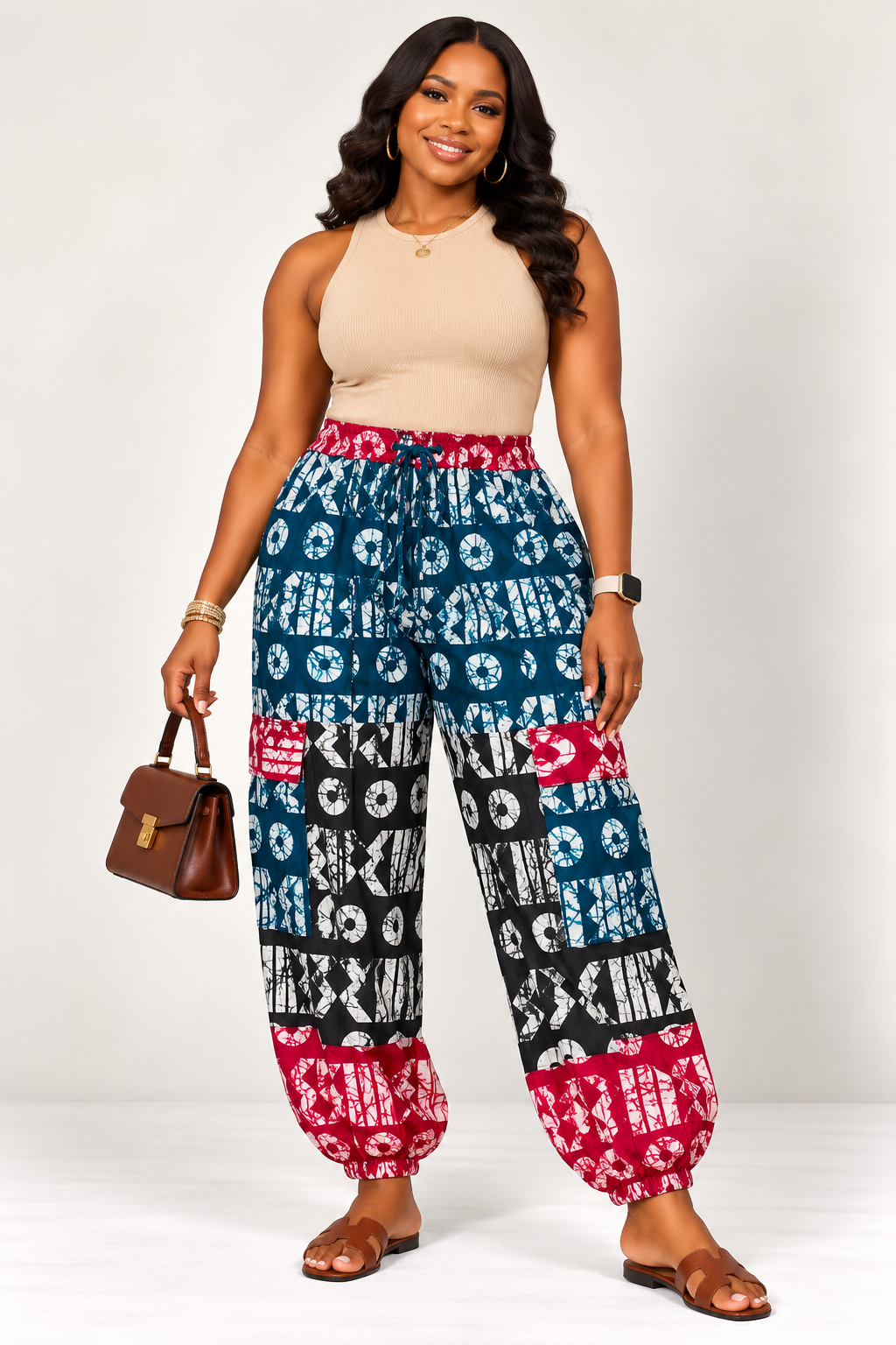 **Tapered Cargo Joggers | Men's African Print Pants | Agbeke Style
