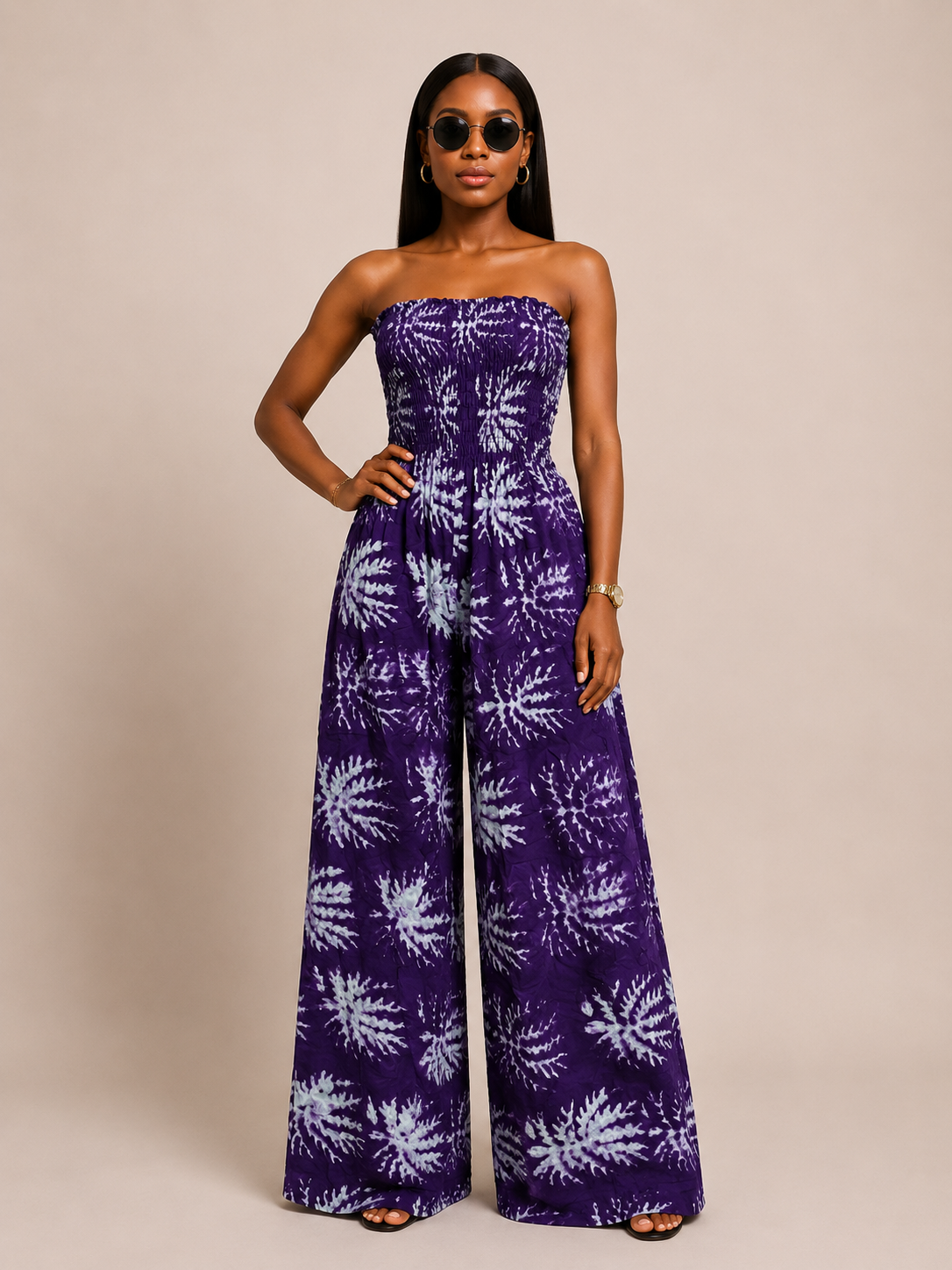 Ankara Smocked Strapless Jumpsuit | African Print Jumpsuit | Agbeke Style