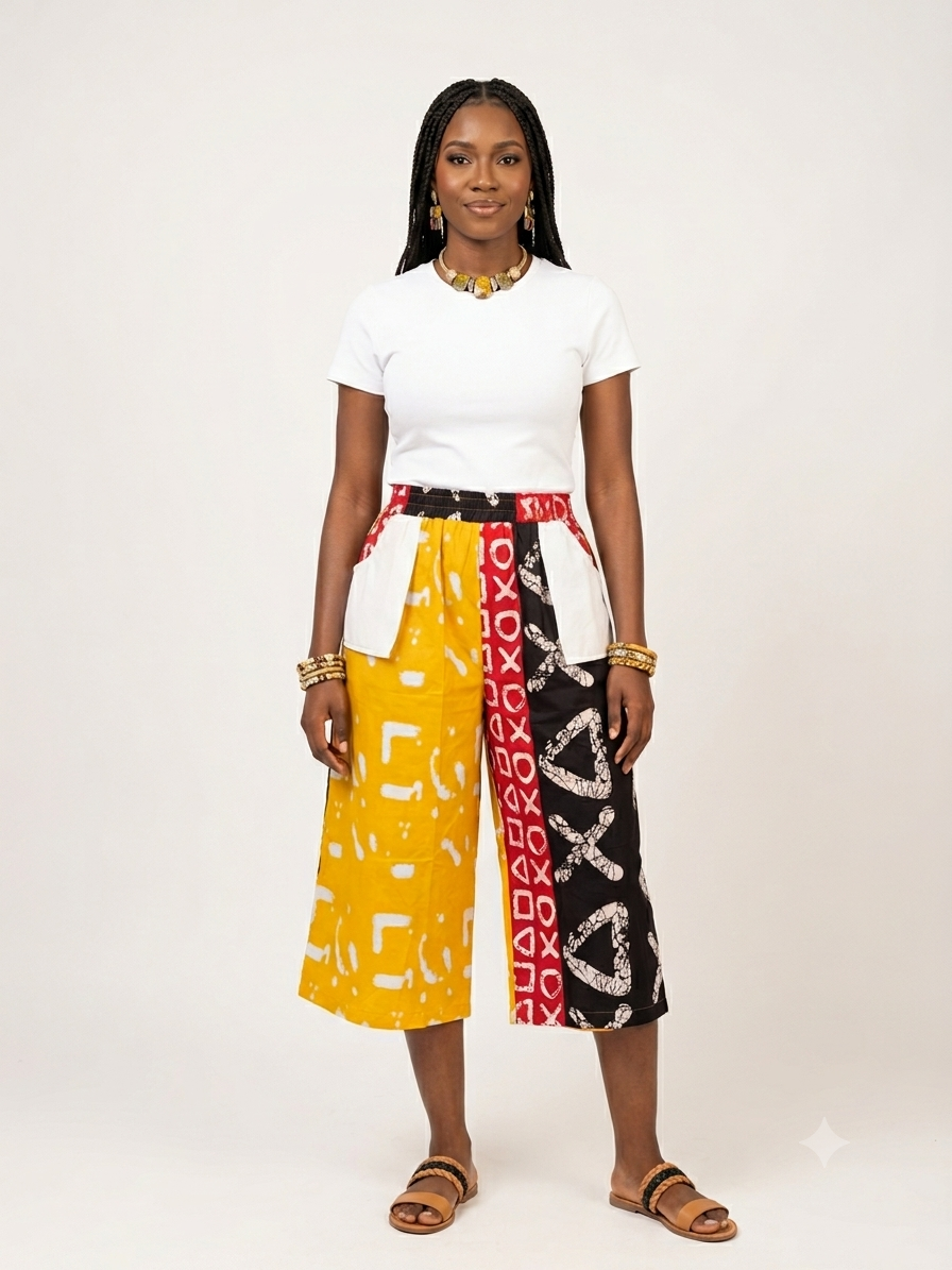 Ankara Culottes | African Print Cropped Wide Leg Pants | Agbeke Style