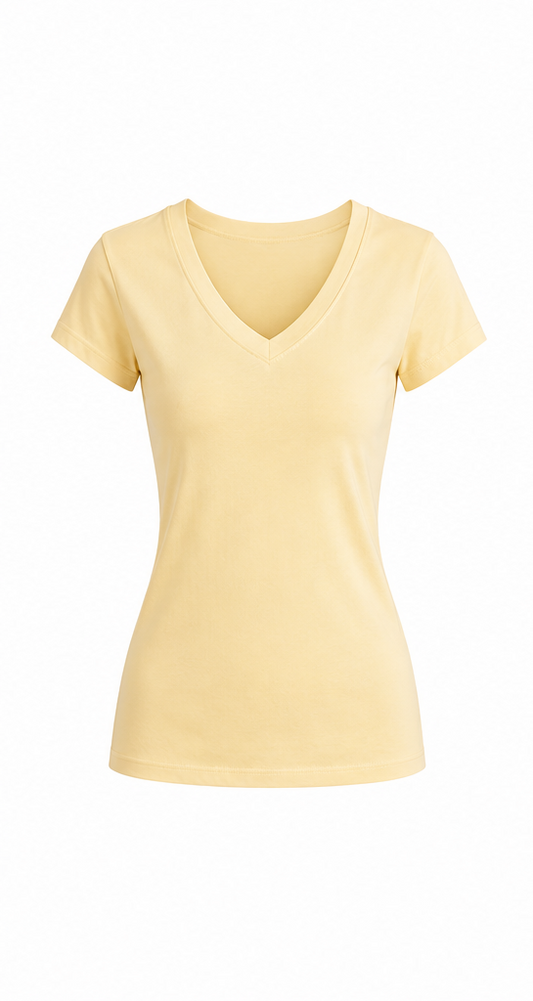 *Fitted V-Neck Short Sleeve Top | Women's Wardrobe Essential | Agbeke Style
